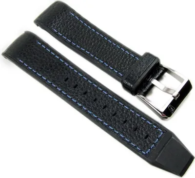 Produktbild von Festina Ersatzband Leder/Kautschuk schwarz/blau 22mm F16183/3 F16177