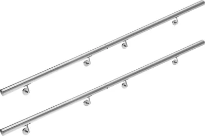 Immagine prodotto di Monzana corrimano acciaio inox V2A ringhiera scale ingresso giardino 400cm passamano esterni interni fissaggio a parete