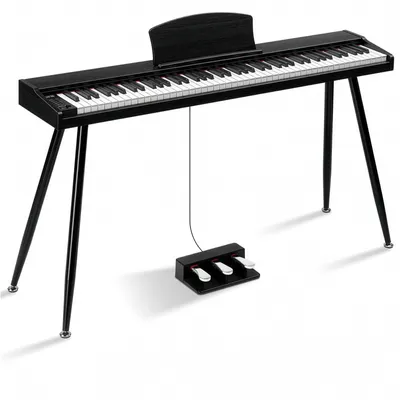 Produktbild von FCH 88-Tasten E-Piano halbgewichtete Tasten, Digital Keyboard mit Dual-Bluetooth, Aufnahmefunktion, Transponierung & Dual-Keyboard-Funktion,Schwarz