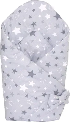 Produktbild von Babyhörnchen, Babynest, Schlafsack Steckkissen Pucktuch Einschlagdecke - D26 - Star Dunkel