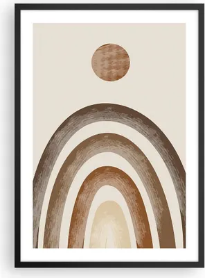 Produktbild von Gerahmtes Poster - Schwarzer Rahmen - Stück geometrisch Boho - 50x70 cm - Wand Bild - Wanddeko - Wandbilder - Kunstposter - Wandposter - Bilderrahmen - Bilder - Kunstdruck - P2BPA50x70-4841