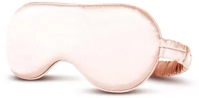 Immagine prodotto di Maschera da notte antirughe in seta, copertura totale, delicata sulla pelle, 22 momme, rosa pastello