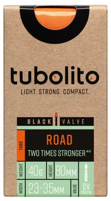 Produktbild von TUBOLITO Tubo Road TPU SV80 - Schlauch für Rennräder - Leicht und Robust - Schwarz - Ideal für Straßenrennen, Training und Freizeitfahrten