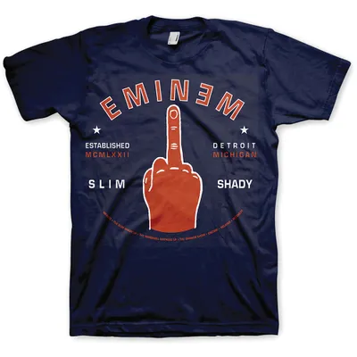 Produktbild von Eminem Detroit Finger Navy Blue M T-Shirt