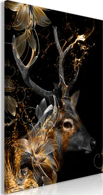 Produktbild von Italienischer Leinwand Leinwandbild - Treasure of the Woods (1 Part) Vertical 40x60 cm Tiere g-C-0362-b-a