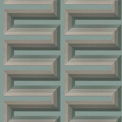 Obrázek produktu pro Profhome RE521075-DI 3D tapeta, geometrický vzor, lesklá, tyrkysová, zelená, šedá, 5,33 m²