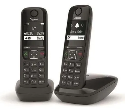 Immagine prodotto di Telefono cordless duo dect nero Gigaset AS690DUONOIR