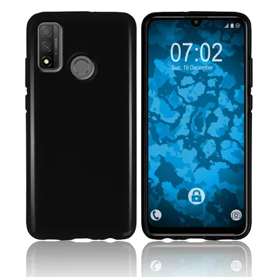 Produktbild von PhoneNatic Case kompatibel mit Huawei P Smart 2020 - schwarz Silikon Hülle transparent Cover