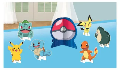 Immagine prodotto di Decorazioni da tavola Pokémon in carta 7 pz