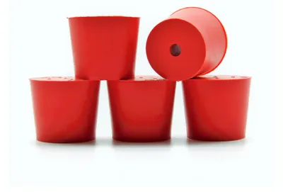 Produktbild von Gummistopfen 35/29mm + 1 Loch x 5 Stk, Konischer Gummistopfen | Gummi Korken