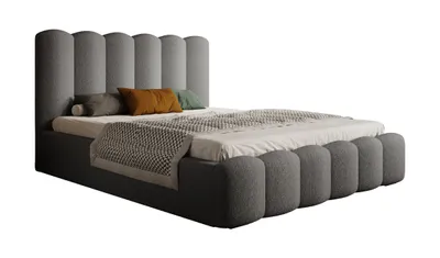 Produktbild von DomoHome Boxspringbett Schlafzimmerbett Ideal für Ihr Schlafzimmer | inkl. Bettkasten Größe: 198x225x114 cm, Modell: Mona V, Farbe: Grau