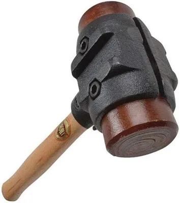 Produktbild von Schwerer Gietstahl-Hammer - Zerlegt - 2 Pfund - Braun-Schwarz