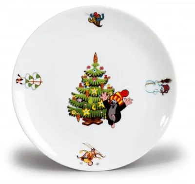 Zdjęcie produktu dla Thun 1794 Krteček a Vánoce, mělký talíř, 21 cm, Thun