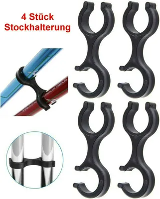 Produktbild von GKA 4 Stück Clip Stockhalter Klammer Halter Wandern Nordic Walking Stöcke Stock