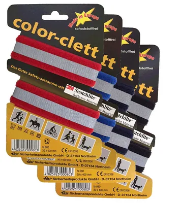 Produktbild von Fasi Farbige Reflex Klettband paarweise grau