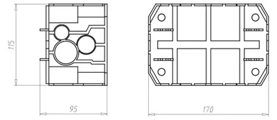 Produktbild von KAISER Verbindungskasten 9911.01 170 x 115 x 87mm