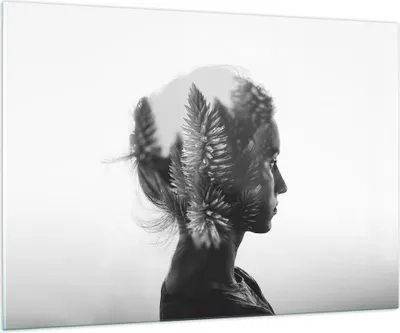 Produktbild von Bilder auf glas - Frau Abstraktion - 100x70cm - Glasbilder - Wandbilder - Kunstdruck - zum Aufhängen bereit - Wanddekoration aus Glas - Glas Bilder - Wandbild auf Glas - Einteilig - GAA100x70-3799