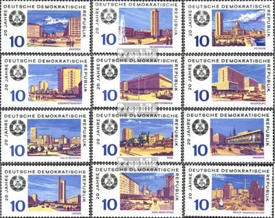 Produktbild von Briefmarken DDR 1969 Mi 1495-1506 (kompl.Ausgabe) postfrisch 20 Jahre DDR (I)