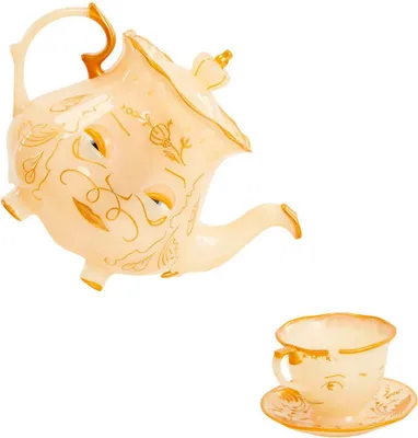 Productafbeelding van Disney "De Schoonheid en het Beest" theeservies van Paladone, meerkleurig. Meerkleurig, one size