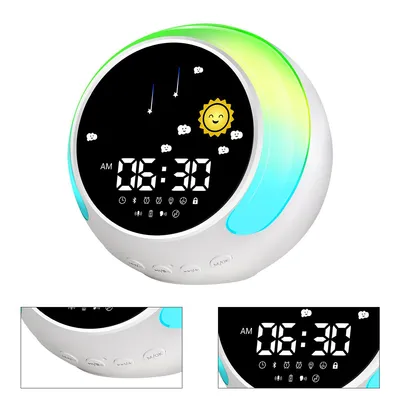 Produktbild von Wecker für Kinder mit Touch-Sensor-Licht, 8 beruhigenden Klängen, Aufnahmefunktion, Kindersicherung und Sleep-Timer