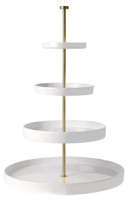 Productafbeelding van ASA Selection grande Etagere 4-stufig weiß/gold Ø 41 cm