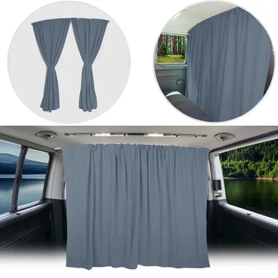 Image de BREMER SITZBEZÜGE séparation cabine pare-soleil cabine rideau compatible avec Nissan NV200 / Evelia à partir de 2010-2019 gris camping-car accessoires