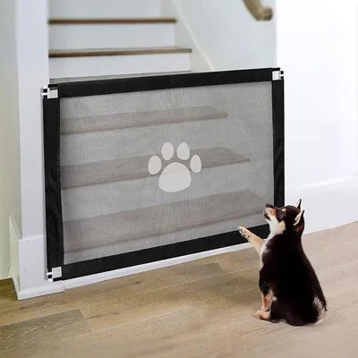 Produktbild von Famanu Haustierbarriere 100 x 80 cm Wandmontage - Metallene Hundetür