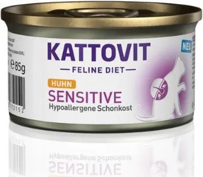 Produktbild von Kattovit Sensitive Hypoallergene Schonkost Huhn – Dose Nassfutter 12 × 85 g