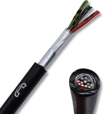 Produktbild von EBROM® - 50 Meter Fernmeldekabel A-2Y(L)2Y 6x2x0,8 mm - Erdkabel Fernsprech-Außenkabel erdverlegbar – Farbe: schwarz