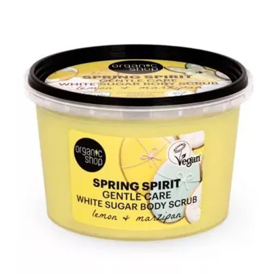 Obrázek produktu pro Organic Shop Sprint Spirit Tělový peeling Whiteß er Sugar Lemon & Mazipan 500 ml
