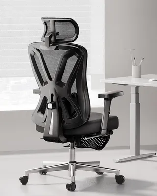 Produktbild von Ergonomischer Bürostuhl - Bürostuhl - Arbeitshocker - Drehstuhl - Bürostuhl mit Fußstütze