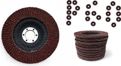 Obrázok produktu pre Lamelový kotúč 125 mm na brúsenie kovu, dreva a hrdze P60 10 ks