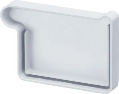 Produktbild von INEFA Dachrinnen Endstück Kastenrinne PVC NW68 / 68mm, links Weiß Dachrinnenzubehör, einfache Steckmontage,  Germany
