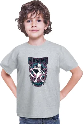 Produktbild von Kinder T-Shirt Japan Anime Manga Pokemon Mewtwo, 3-4 Jahr - 104 / Grau