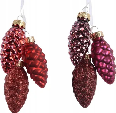 Produktbild von Weihnachtskugeln, Deko-Zapfen, 3 Stück, 6 cm