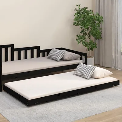 Obrázek produktu pro vidaXL Postel z masivu černá 100x200 cm Borovice