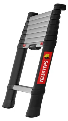 Teleskopleiter 2,6 m, Aluminium, dreieckige Holme, 150 kg, EN 131