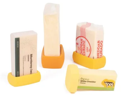 4er-Set Silikon-Käsehüllen, wiederverwendbar, luftdicht