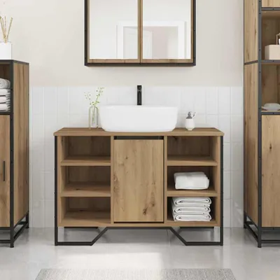 Produktbild von Möbel Waschbeckenschrank Artisan-Eiche 91 x 35 x 60 cm Holzwerkstoff - Badspiegel &59860