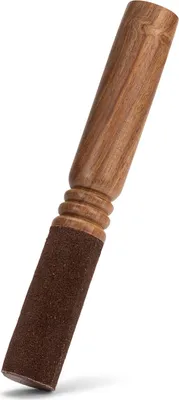 Produktbild von 19cm Klöppel mit Leder für Klangschale Holzgriff Schlägel Meditation Klangstab