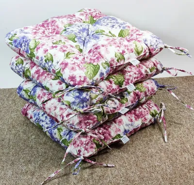 Produktbild von Set 4 x Stuhlkissen / Sitzkissen Klara 42 x 42 cm Dicke 8 cm Landhaus Leben Fb. 902