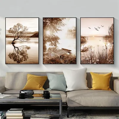 Posterset, 3-teilig, 20x30 cm, abstrakte Kunst, Boho-Dekoration