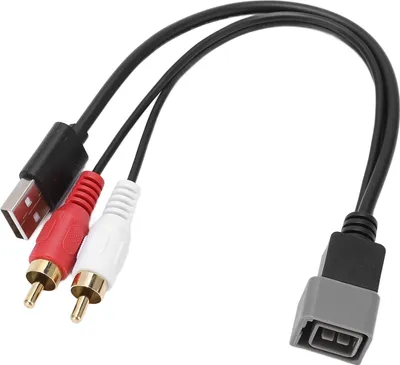 Zdjęcie produktu dla Kabel przejściowy USB RCA, rozgałęźnik USB na 2RCA, przewód adaptera samochodowego audio, adapter wtyczki USB RCA, konwerter kabli wideo, adapter Aux Audio Video