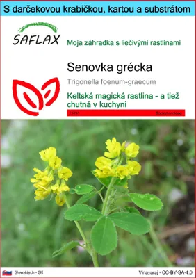 Obrázok produktu pre SAFLAX Darčeková sada - senovka grécka - Trigonella foenum-graecum - 100 Semená - S darčekovou krabičkou, prepravným štítkom, darčekovou kartou a pestovateľským médiom