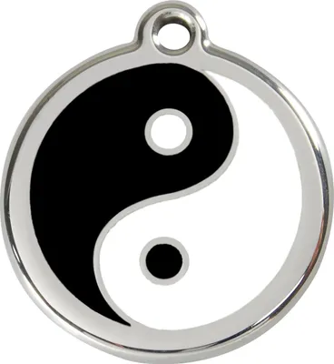 Produktbild von RedDingo Hundemarke mit individueller Gravur Yin und Yang, Größe: L