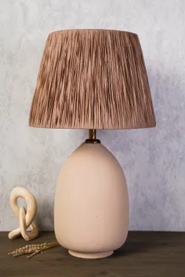 Produktbild von Opviq, YL271, Tischlampe, METALLKÖRPER, Braun, 35 x 35 x 60 cm