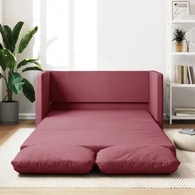 Image de 2025 Canapé de sol moderne avec fonction sommeil vin rouge 112x174x55 cm Tissu - Canapés classiques,Design 4213035 1parcel