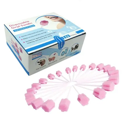 Image de Solidchoice - 50 éponges jetables pour l'hygiène buccale