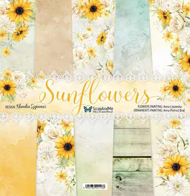 Obrázok produktu pre Sada papierov na scrapbooking 30x30 - ScrapAndMe - Slnečnice