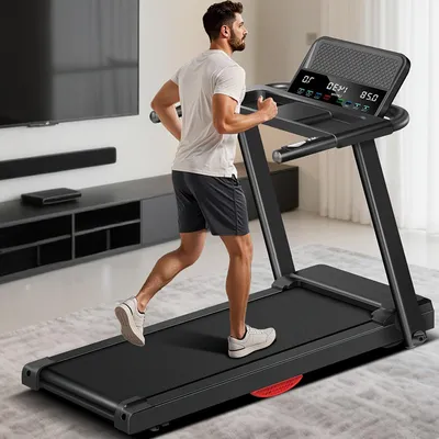 Zdjęcie produktu dla Składany bieżnia - Bieżnia - Trening w domu - Sprzęt fitness - Kompaktowa konstrukcja - Cicha praca